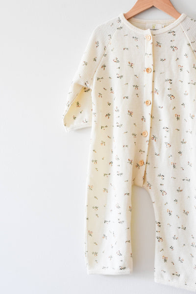 Floral Waffle Romper • 2-3 years