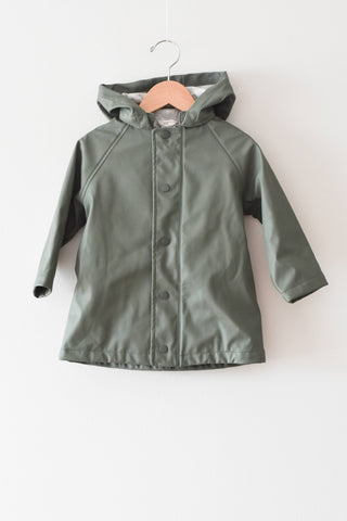 H&M Olive Green Rain Jacket • 12-18 months
