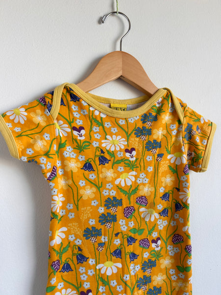 Duns Yellow Floral Shorty Romper • 1-2 years (86cm)