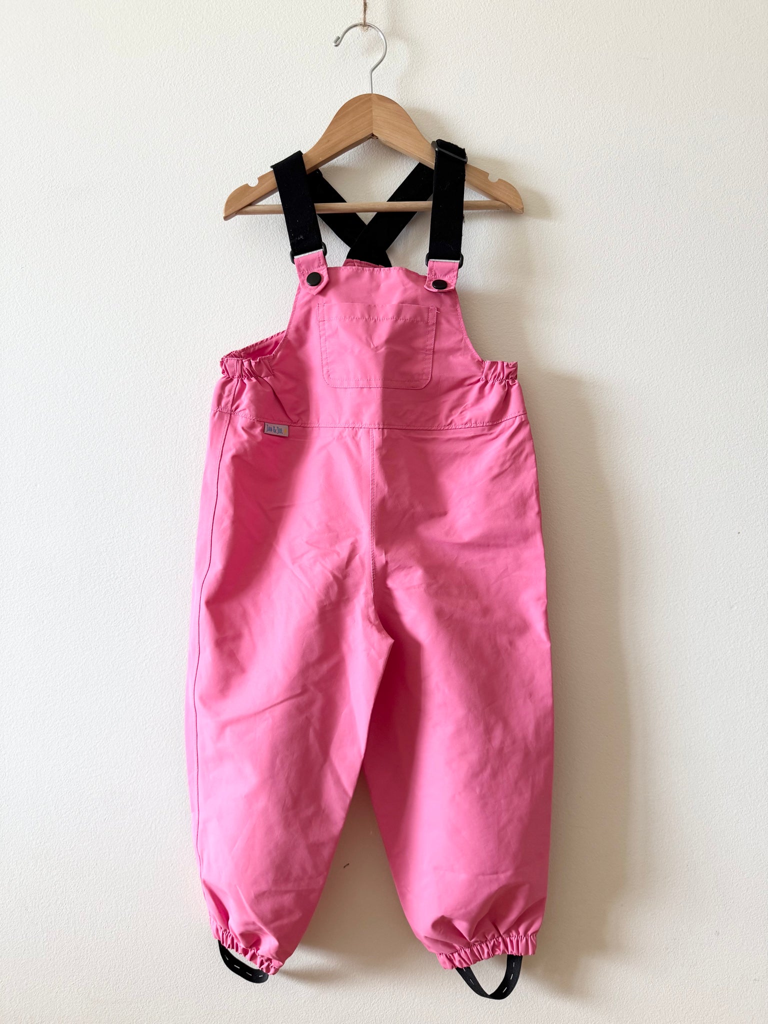 Jan and Jul Pink Overall Rainpants • 3-4 years