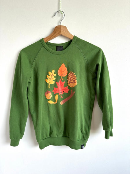 Whistle and Flute Autumn Leaves Crew Neck • 9-10 years