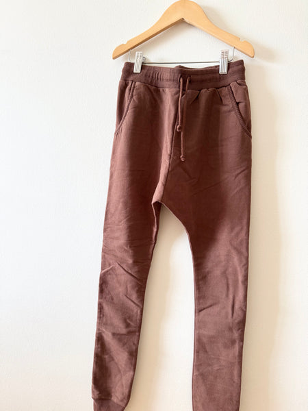 NEW Mingo Brown Cozy Cotton Joggers • 10-12 years