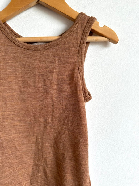 Wheat Brown Merino Wool Tank Top • 5 years