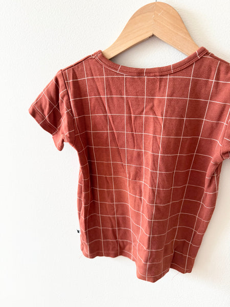 Little and Lively Windowpane Red T-Shirt • 1-2 years