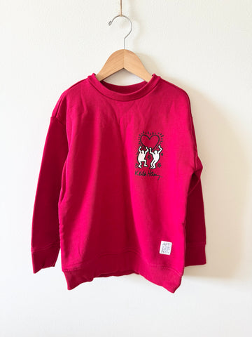 Keith Haring Red Sweatshirt • 6-7 years