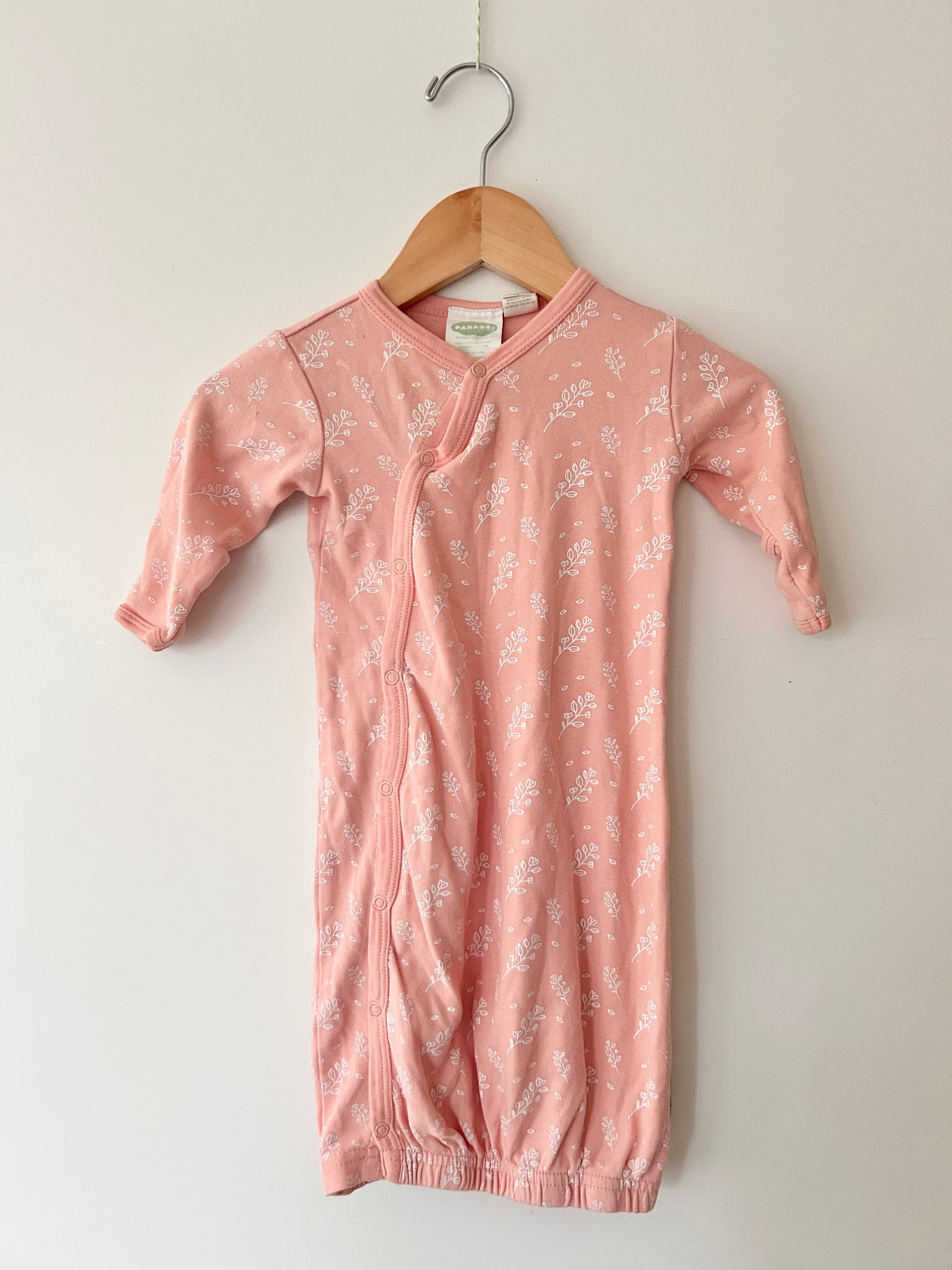 Parade Pink Cotton Gown • 0-3 months *