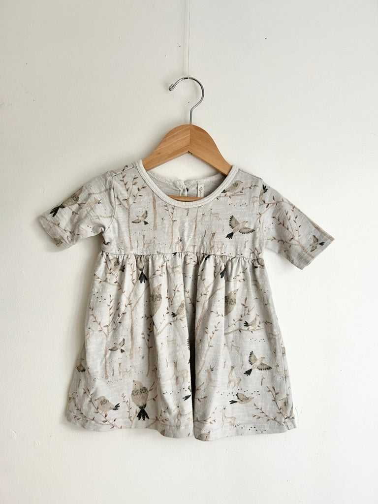 Rylee and Cru Winter Birds Finn Dress • 6-12 months