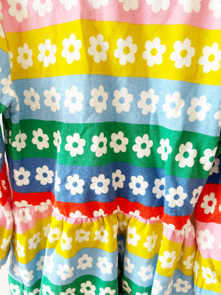 Mini Boden Rainbow Daisy Dress • 5-6 years