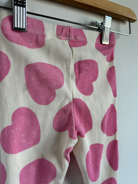 Zara Ribbed Heart Leggings • 2-3 years