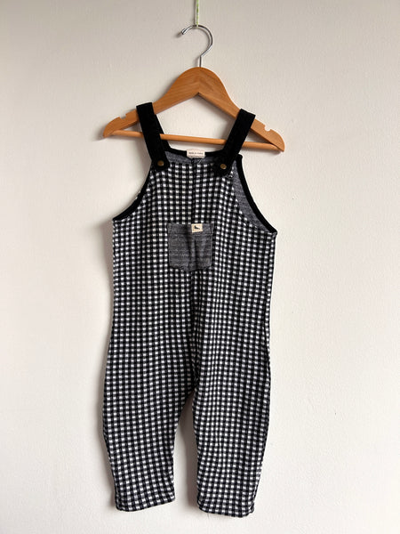 Turtledove Black and White Overalls • 2-3 years