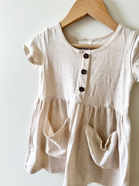 Haven Kids Short Sleeve T-Shirt Button Dress • 2-3 years