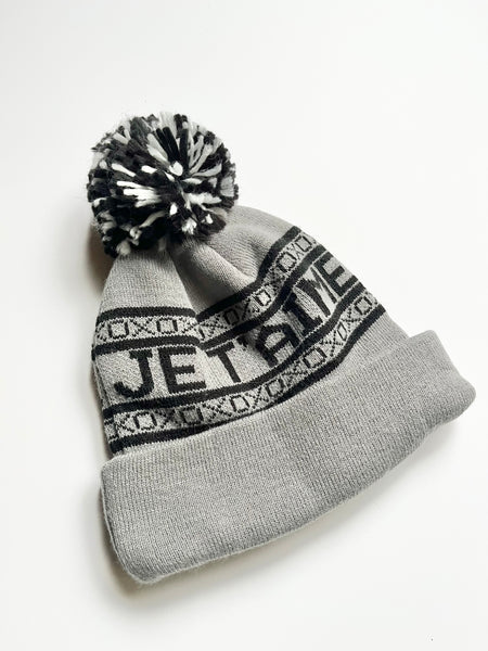 Whistle and Flute Je T'aime Grey Pom Beanie • 4-12 years