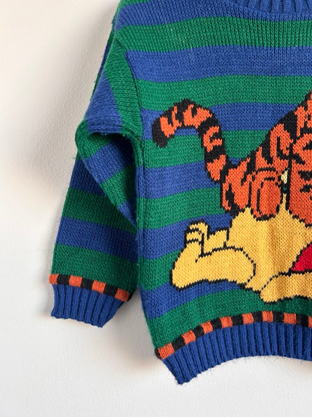 Vintage Pooh and Tigger Striped Sweater • 2-3 years