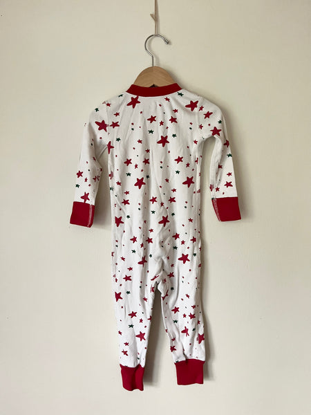 Hanna Andersson Red and Green Star Sleeper • 2 years
