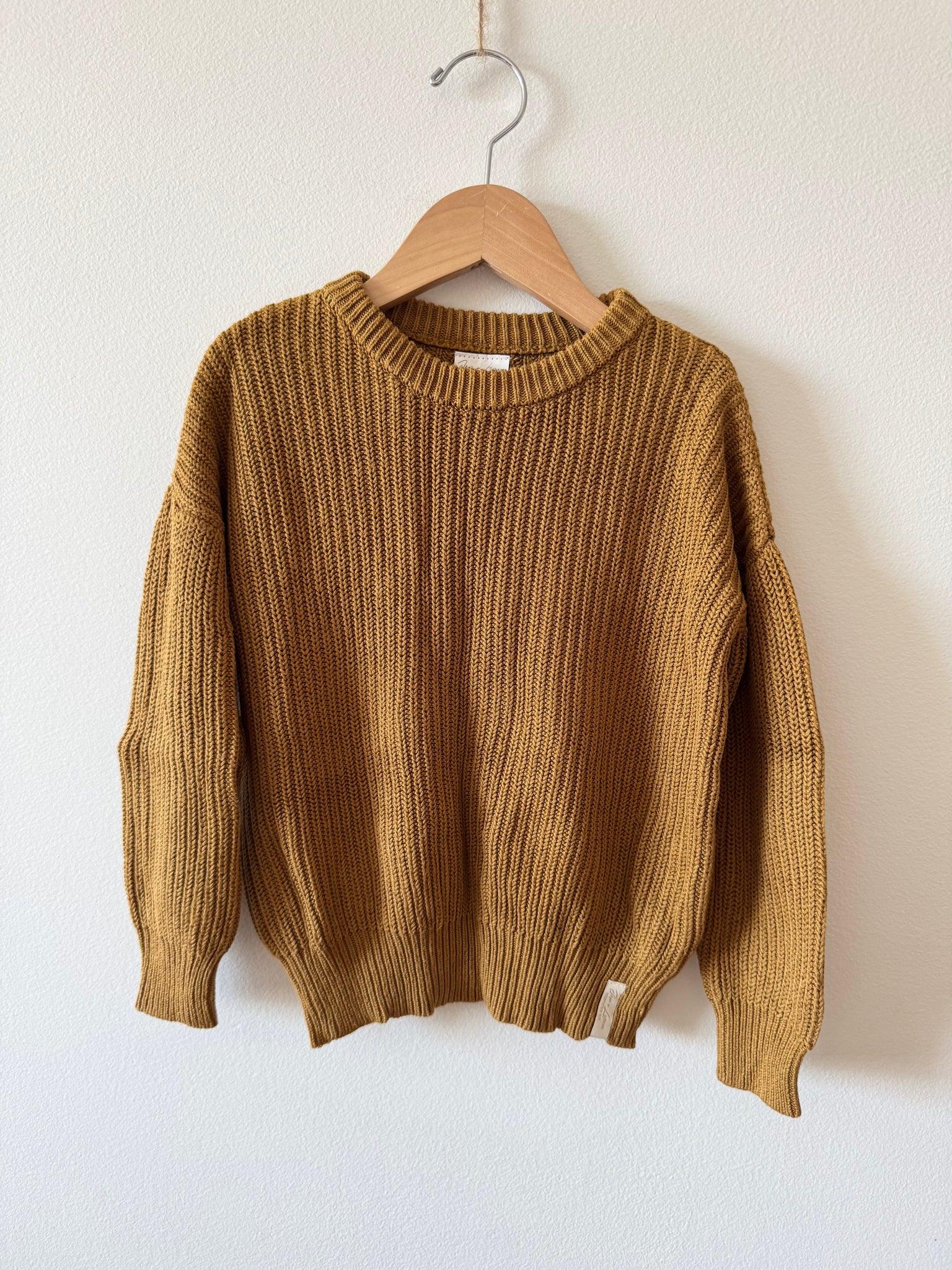 Jax and Lennon Gold/Brown Knit Sweater • 3-4 years