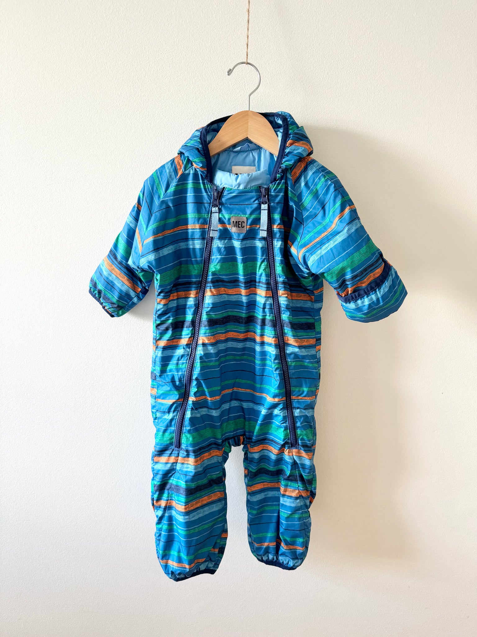 MEC Blue Striped Bundle Up Bunting • 12 months