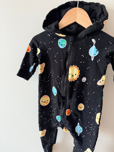 Whistle and Flute Space Hooded Romper • 6-12 months