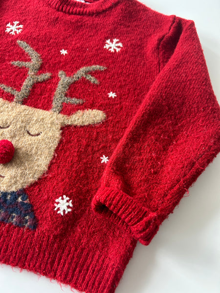 Zara Reindeer Christmas Sweater • 4-5 years