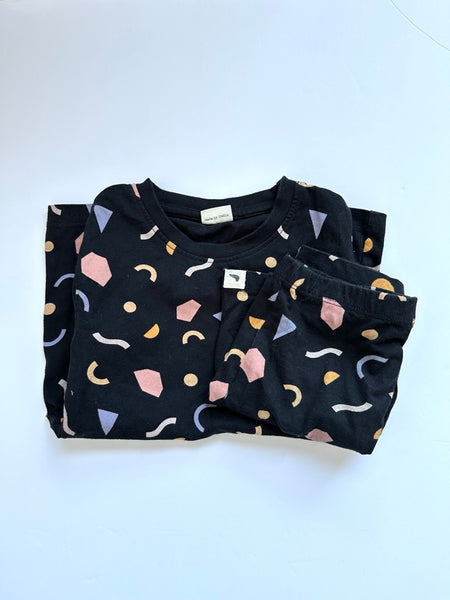 Turtledove London Black 2pc Short and T-Shirt Set • 6-7 years