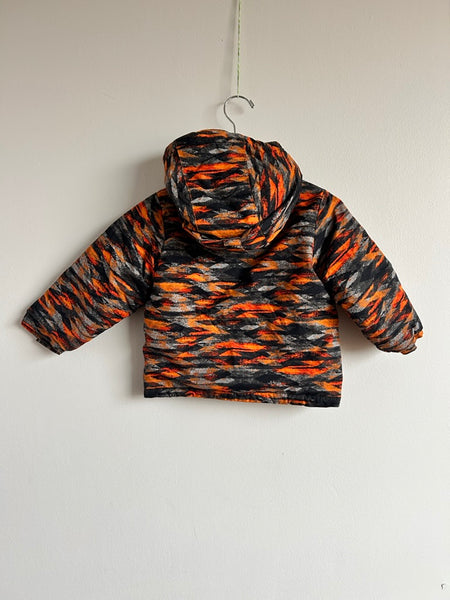 Columbia Orange, Grey, and Black Puffy Snow Jacket • 2 years