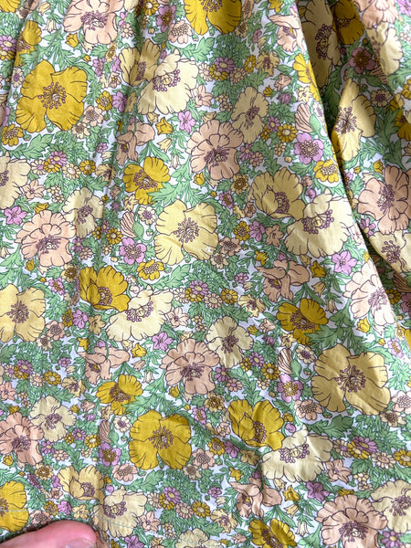Petits Vilains Yellow Green Short Sleeve Ruffle Shirt • 4-5 years
