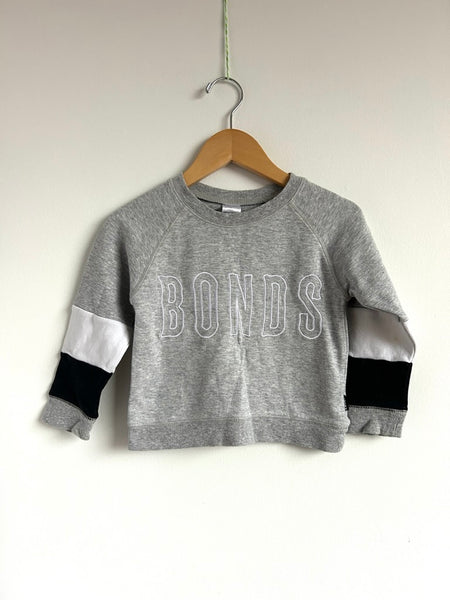 Bonds Grey Logo Sweatshirt • 3 years