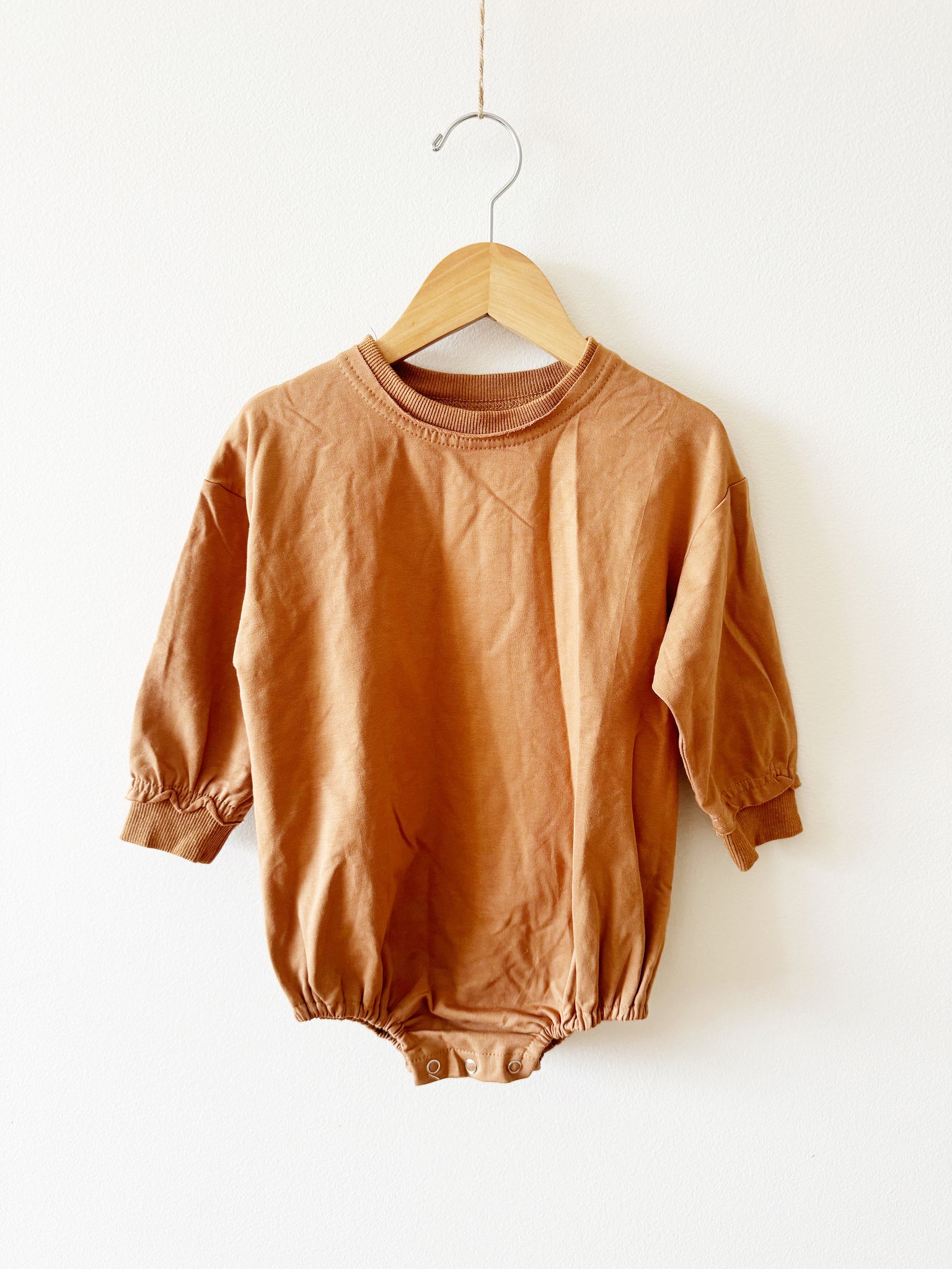 Brown Bubble Romper Sweatshirt • 18 months - 3 years