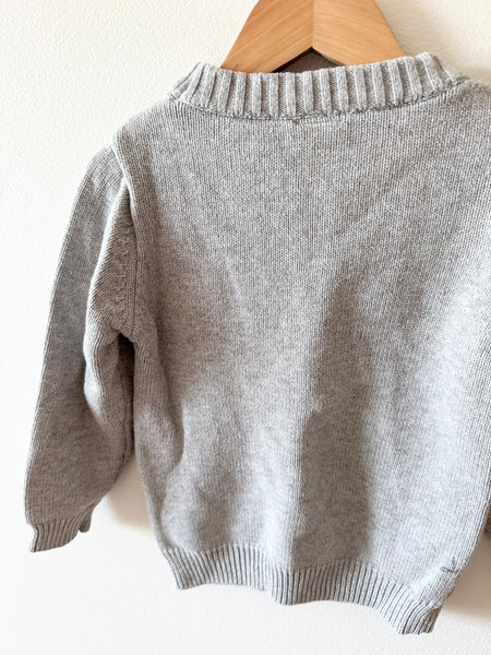 Whistle and Flute Raccoon Knit Sweater • 1-3 years