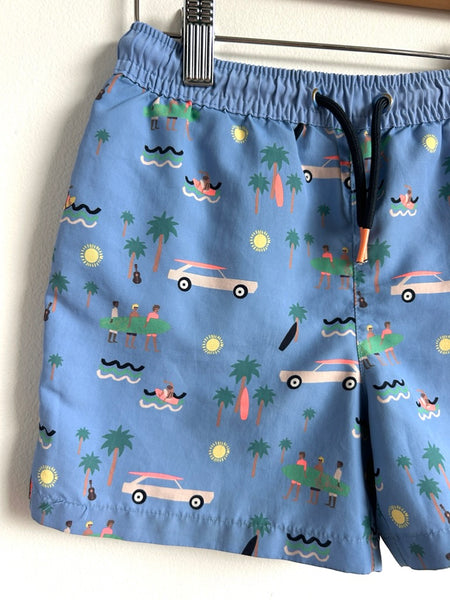 Tape A L'Oeil Blue Surfer Swim Shorts • 4-6 years