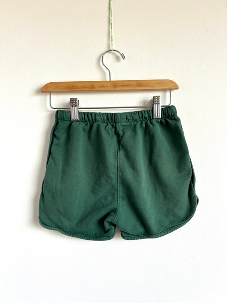 Les Gamins Dark Green Drawstring Cotton Shorts • 7-9 years