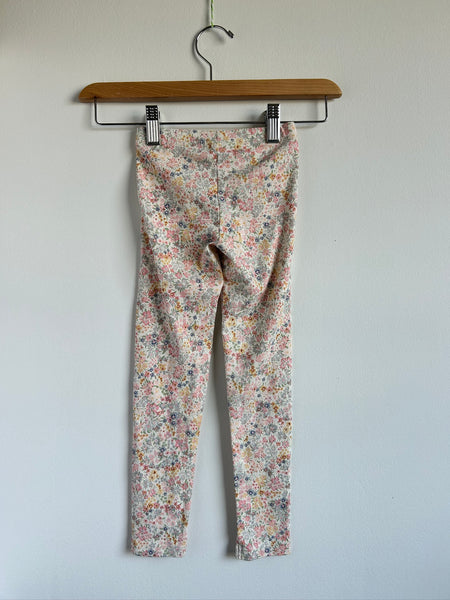 Wheat Pink and Blue Floral Leggings • 5 years