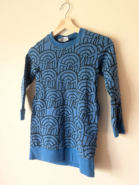 Minti Blue Long Sleeve Sweater Dress • 7-8 years