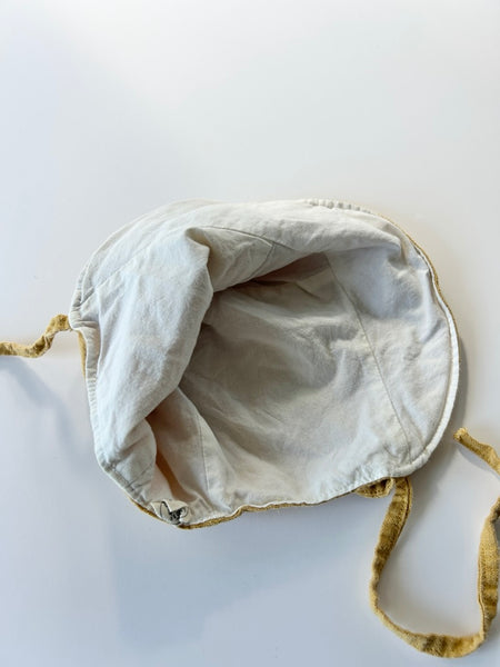 Rain People Yellow Linen Bonnet • 18-24 months