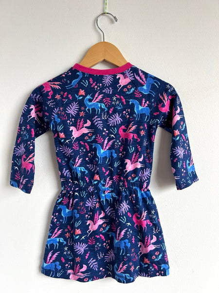 NEW Hatley Cotton Long Sleeve Unicorn Dress • 2-3 years