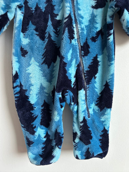 Hatley Blue Trees Fleece Suit • 12-18 months