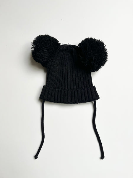 Mini Rodini Double Bauble Black Hat • 3-6 months