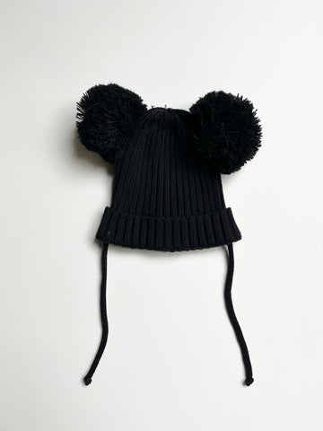 Mini Rodini Double Bauble Black Hat • 3-6 months