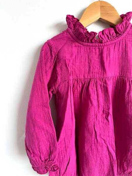 Marlot Pink Cotton Gauze Bubble Romper • 2-3 years