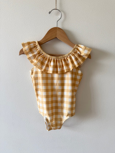 H&M Yellow Gingham Swimsuit • 18-24 months