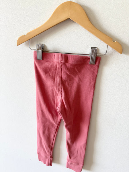 Les Gamins Pink Ribbed Leggings • 2-3 years