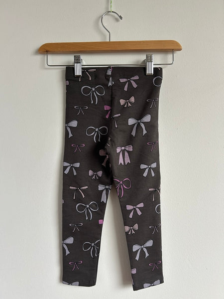 NEW Zara Bow Grey Leggings • 4-5 years