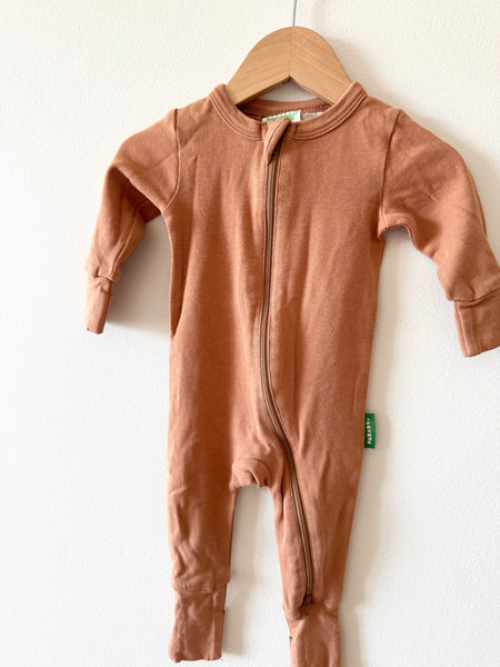 Parade Orange Brown Romper • 0-3 months