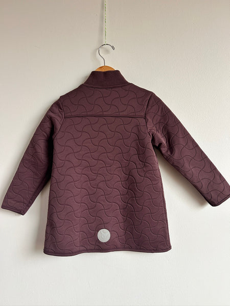 Wheat Quilted Purple Fleece Lined Jacket • 5-6 years