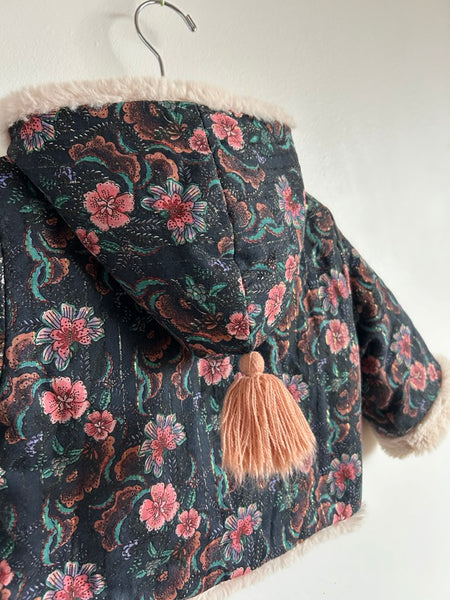 Louise Misha Blue Floral Lined Jacket • 12 months