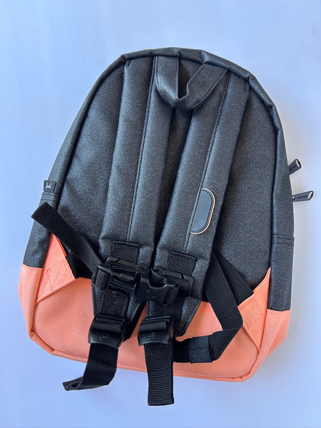 Herschel Black and Pink Sparkly Backpack