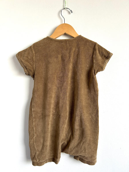 The Simple Folk Brown Terry Shorty Romper • 4-6 years