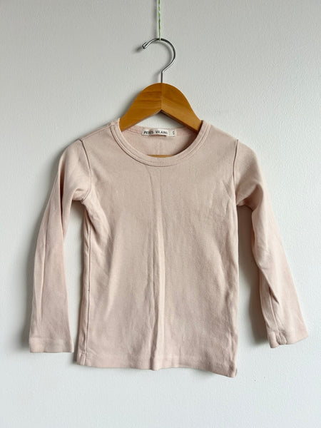 Petits Vilains Light Pink Long Sleeve Cotton Shirt • 2-3 years