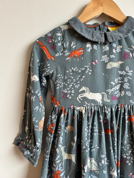 Mini Boden Forest Friends Blue Dress • 18 months - 3 years