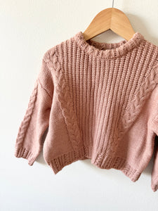 Zara Pink Knit Sweater •18-24 months