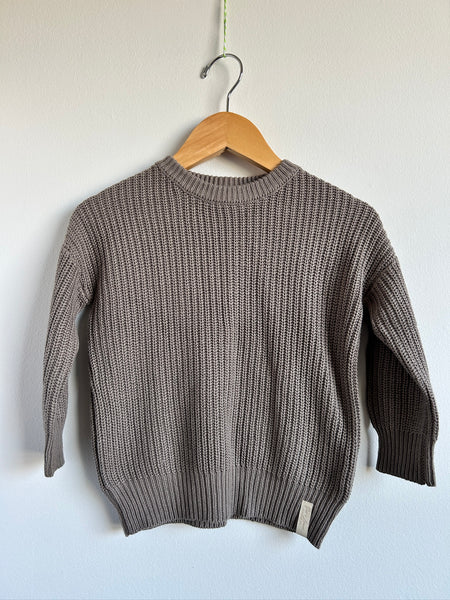 Jax and Lennon Grey Knit Sweater • 1-2 years